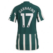 Manchester United Alejandro Garnacho #17 Bortatröja Dam 2023-24 Korta ärmar